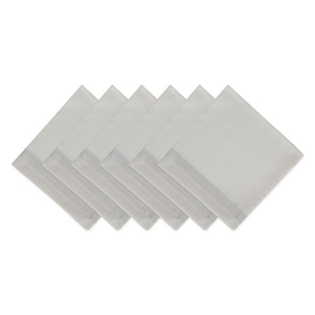 DESIGN IMPORTS Silver Sparkle Stripe Napkin Set CAMZ10704